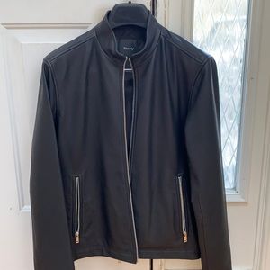 Men’s Theory Black Leather Jacket